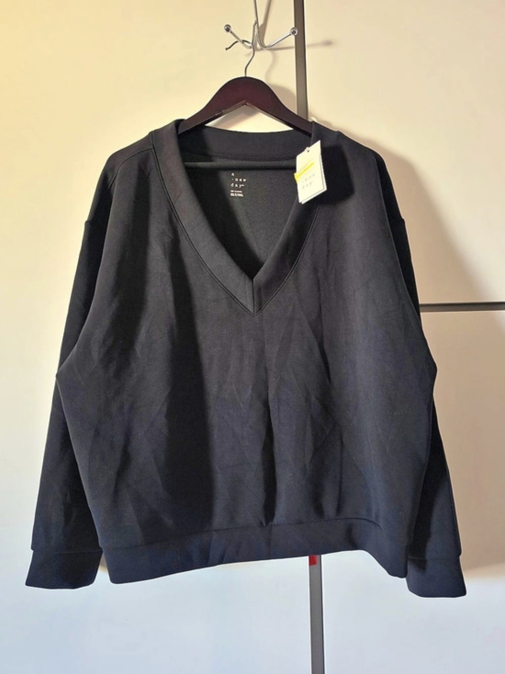 A New Day Black V-Neck Sweatshirt
